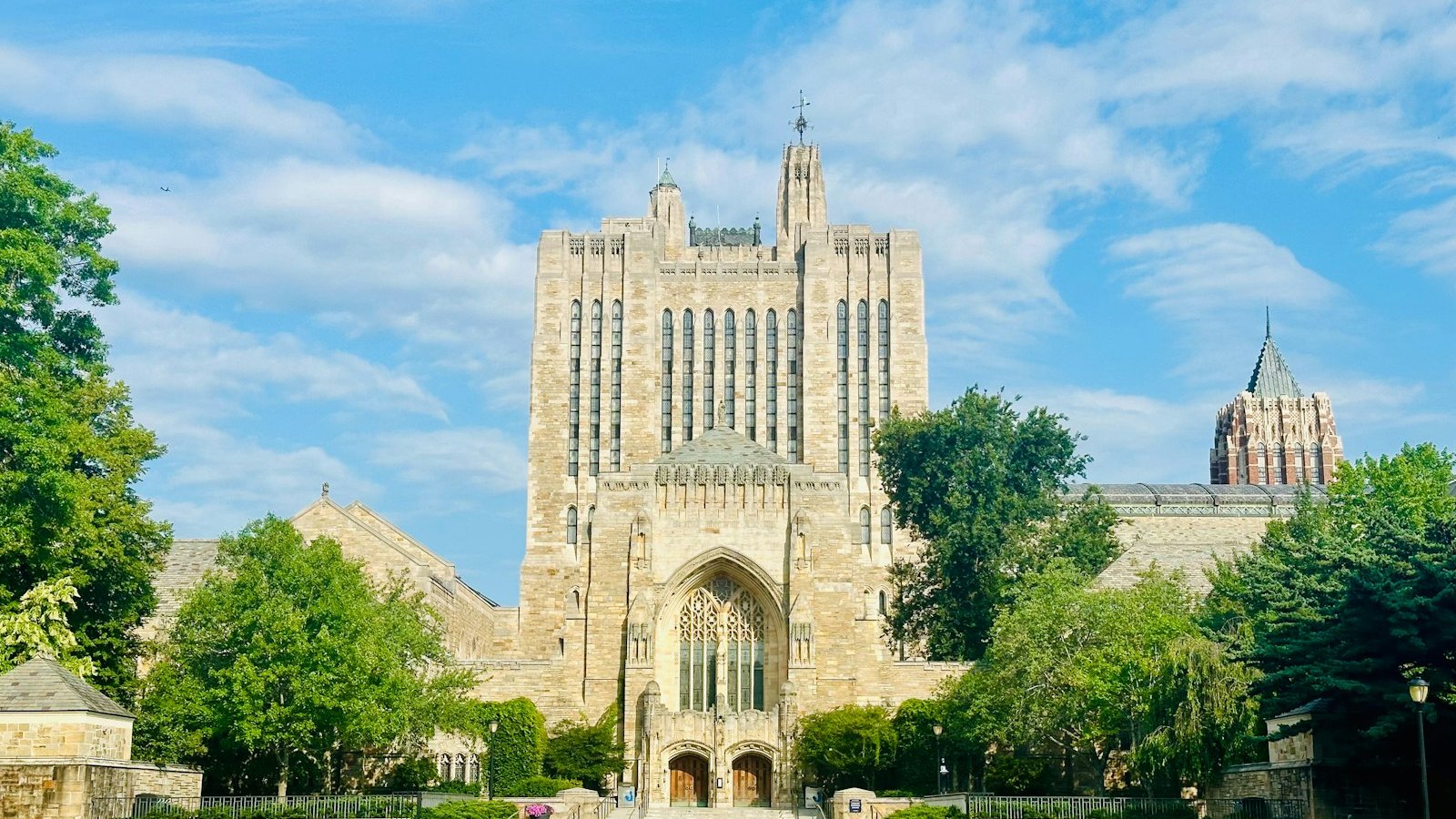 Ivy League campus quad and academic buildings